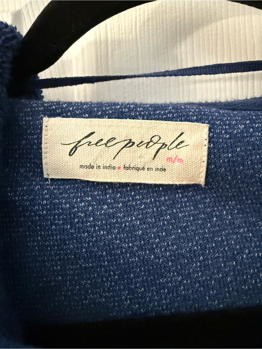 Free People So Lush Blue Zip Hoodie with Maine Blueberry Patch - Picture 6 of 7